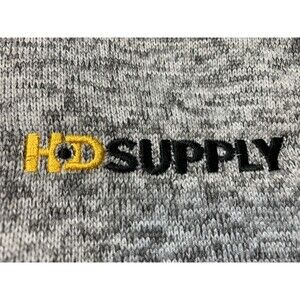 HD Supply Full Zip 3 Pocket Polyester Knit Vest Heather S/P Women's Embroidered